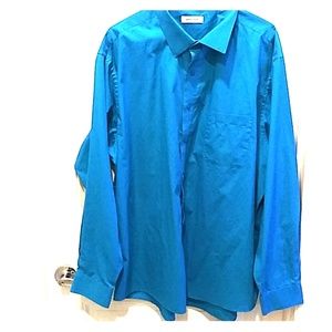 Mens tealish blue dress shirt size XXL